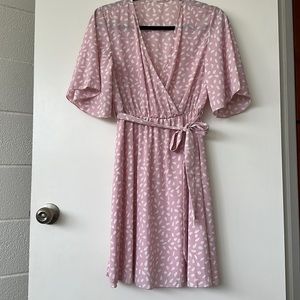 Pink & White Adjustable Dress